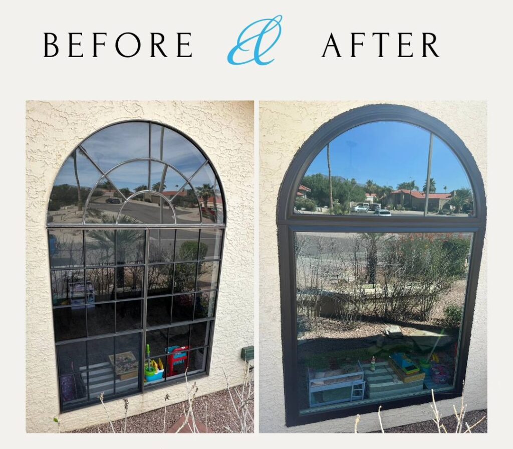 Old aluminum windows replaced with energy efficient windows in Utah